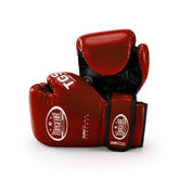 Topgear sports junior boxing gloves red and black – stacked view showing padding and strap