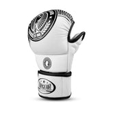 TopGear Fight Club shooter MMA gloves white and black side view