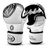 TopGear Fight Club shooter MMA gloves white and black front pair