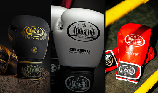 TopGear Sports professional boxing gloves used for boxing and training