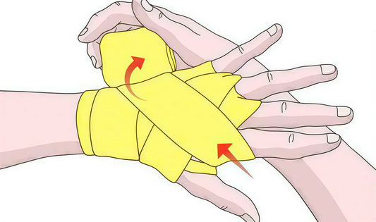 Wearing hand wraps for protection