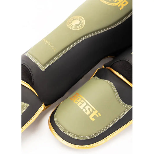 beast edition shin guard's foot protection close up