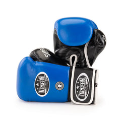 TOPGEAR SPORTS SUPREME Edition Boxing Gloves blue and black front view