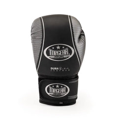 TITAN Edition Boxing Gloves – back view showing TOPGEAR SPORTS logo and black grey design