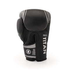 TITAN Edition Boxing Gloves – side view showing long cuff and TITAN text branding