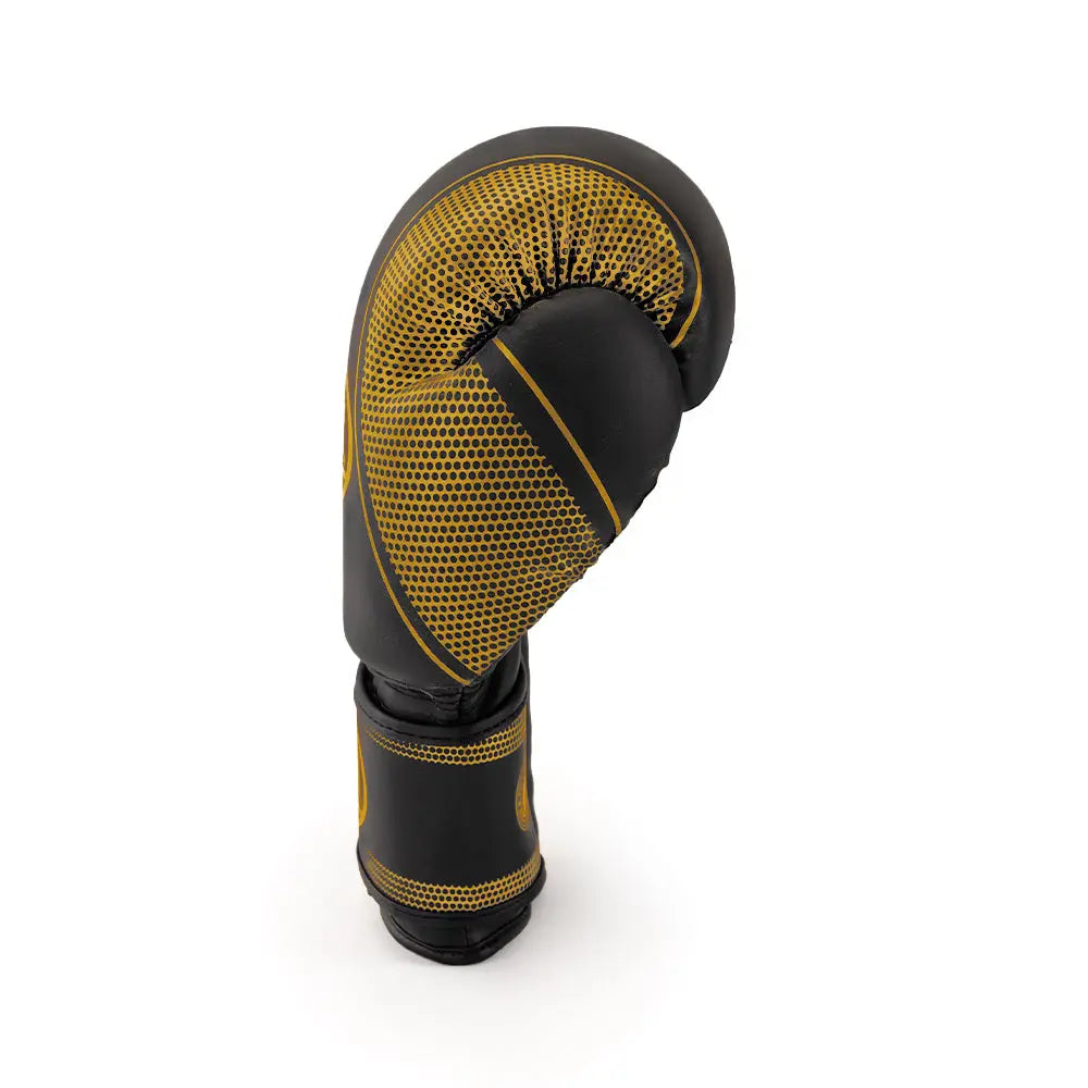 TITAN Edition Boxing Gloves – side angle showing curved shape and padded knuckle area
