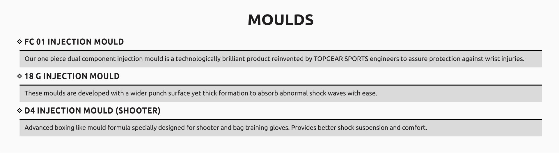boxing glove injection mould specifications