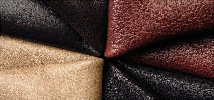 synthetic and leather material textures