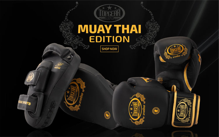 Black muay thai training gear by Topgear Sports