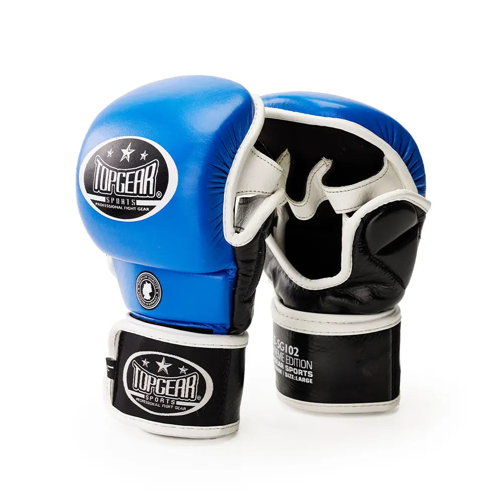 TopGear supreme shooter gloves blue pair front view