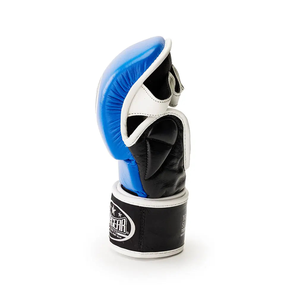 TopGear supreme mma shooter gloves blue side angle