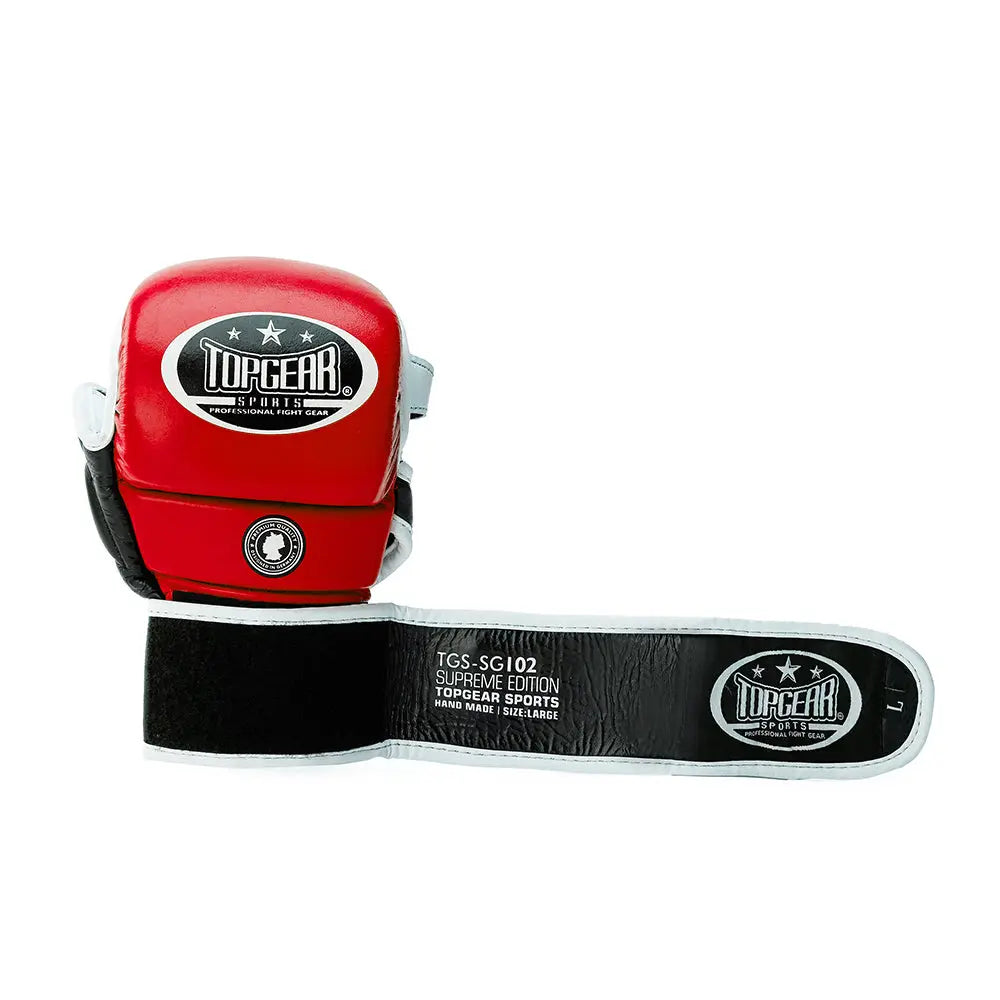 TopGear supreme shooter gloves red strap open view