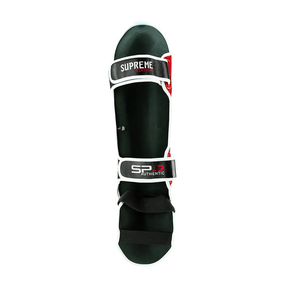 TOPGEAR Supreme shin guards back view with dual strap support