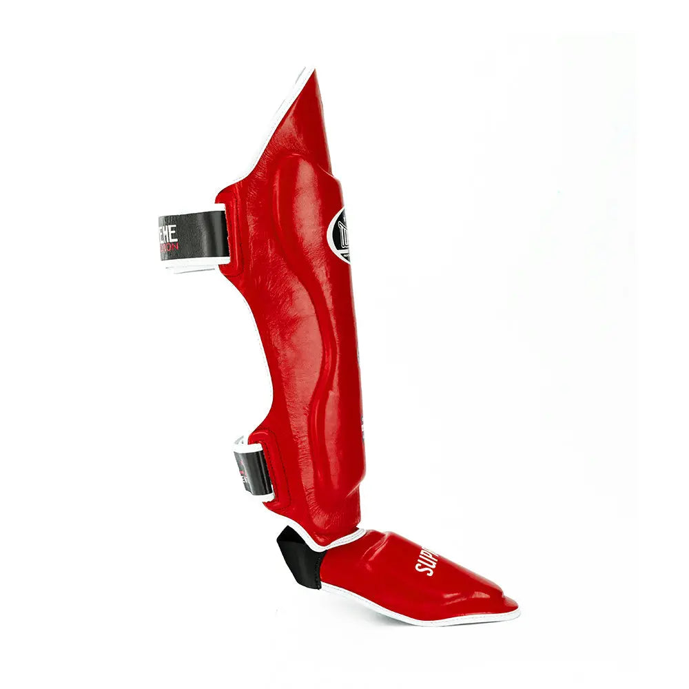 TOPGEAR Supreme red shin guard side angle lightweight protective design